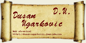 Dušan Ugarković vizit kartica
